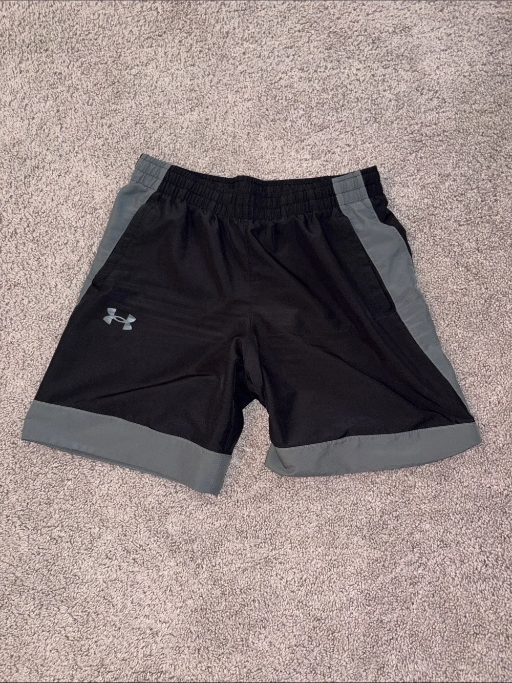 Boy’s Under Armour Black with Gray Trim Performance Shorts